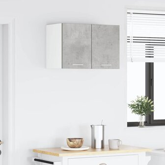 Hangkast Beton Grijs en Wit 30 x 31 x 40 cm Bewerkt hout 4