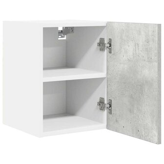 Hangkast Beton Grijs en Wit 30 x 31 x 40 cm Bewerkt hout 5