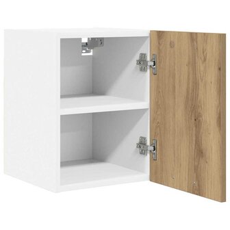 Hangkast Ambachtelijke Eik en Wit 30 x 31 x 40 cm Bewerkt hout 5
