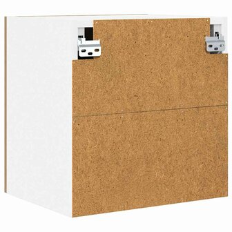 Hangkast Ambachtelijke Eik en Wit 40 x 31 x 40 cm Bewerkt hout 8