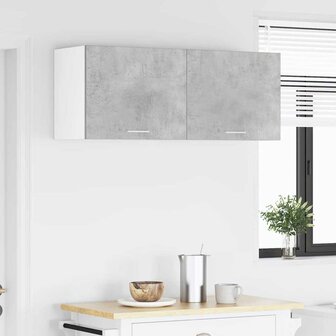 Hangkast Beton Grijs en Wit 50 x 31 x 40 cm Bewerkt hout 4
