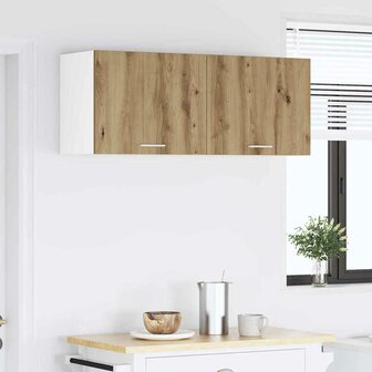 Hangkast Ambachtelijke Eik en Wit 50 x 31 x 40 cm Bewerkt hout 4
