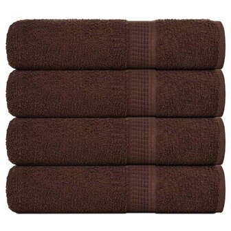 Douchehanddoeken FROGN 4 st 70x140 cm 360 g/m&sup2; bruin 1