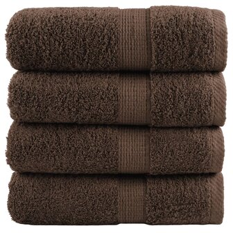 Premium washandjes SOLUND 4 stuks bruin 30x30 cm 600 g/m&sup2; 1