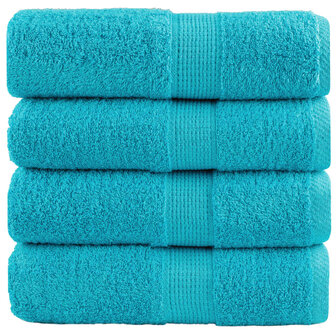 Premium washandjes SOLUND 4 stuks turquoise 30x30 cm 600 g/m2 1