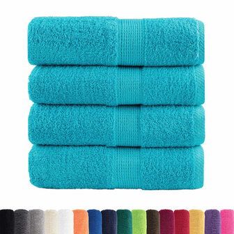 Premium washandjes SOLUND 4 stuks turquoise 30x30 cm 600 g/m2 2
