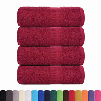 Gastendoekjes FROGN 4 st 30x50 cm 360 g/m&sup2; bordeaux 2