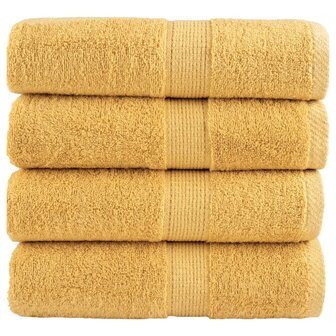 Gastendoekjes SOLUND 4 st 600 g/m&sup2; 30x50 cm goudkleurig 1