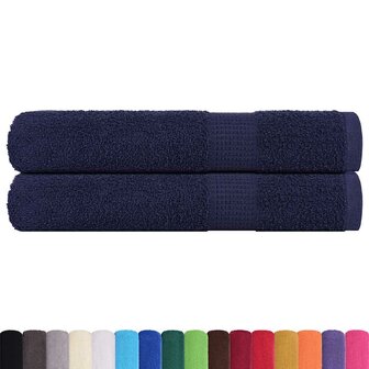 Handdoeken FROGN 2 st 100x200 cm 360 g/m&sup2; marineblauw 2