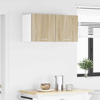 Hangkast Sonoma Eik en Wit 40 x 31 x 40 cm Bewerkt hout 4