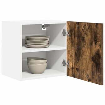 Hangkast Gerookte Eik en Wit 40 x 31 x 40 cm Bewerkt hout 3