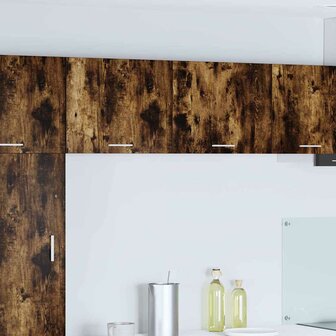 Hangkast Gerookte Eik en Wit 50 x 31 x 40 cm Bewerkt hout 1