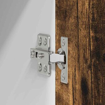 Hangkast Gerookte Eik en Wit 50 x 31 x 40 cm Bewerkt hout 9