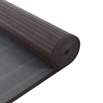 Vloerkleed rechthoekig 60x100 cm bamboe donkerbruin 5