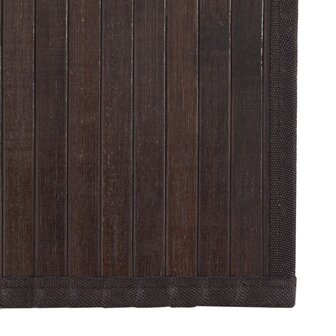 Vloerkleed rechthoekig 60x100 cm bamboe donkerbruin 6