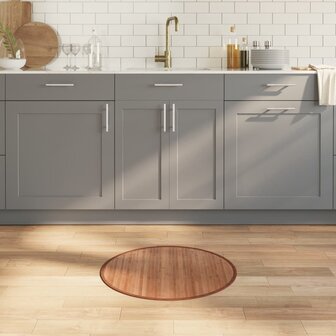 Vloerkleed rond 60 cm bamboe naturel 1