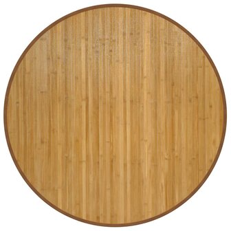 Vloerkleed rond 100 cm bamboe naturel 2