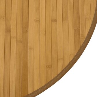 Vloerkleed rond 100 cm bamboe naturel 6