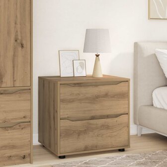 Opbergkast 60 x 48 x 57 cm Bewerkt hout Artisan Eiken 1