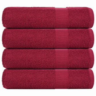 Handdoeken FROGN 4 st 50x100 cm 360 g/m&sup2; bordeaux 1
