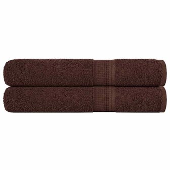Handdoeken FROGN 2 st 100x200 cm 360 g/m&sup2; bruin 1