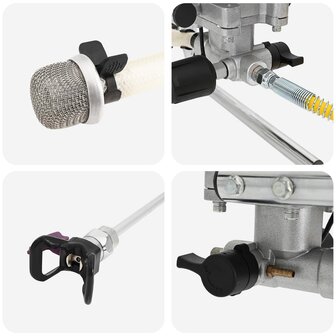 Airless Verfspuit 10 m spuitslang 220V 2L/min 227 bar Zwart 7