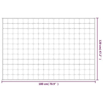 Verzwaringsdeken 120x180 cm 5 kg stof lichtcr&egrave;mekleurig 7