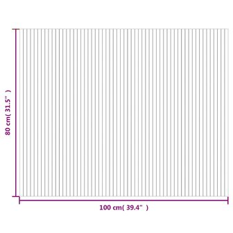 Vloerkleed rechthoekig 80x100 cm bamboe bruin 8