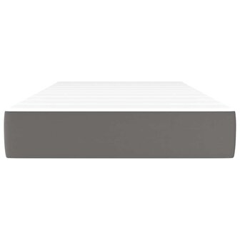 Pocketveringmatras medium 90x200x20 cm kunstleer grijs 3