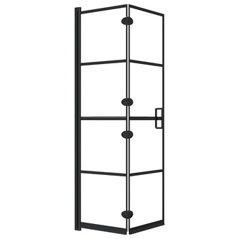 Douchewand inklapbaar 80x140 cm zwart 2