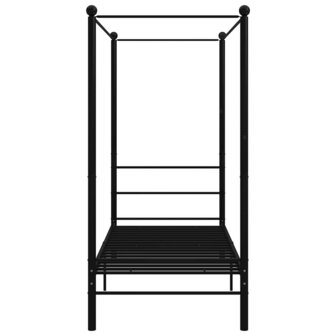 Hemelbedframe metaal zwart 90x200 cm 3