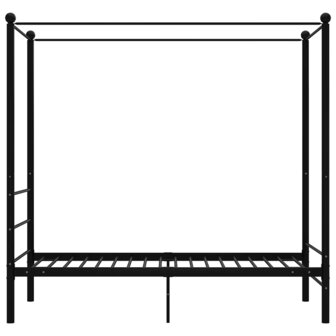 Hemelbedframe metaal zwart 90x200 cm 4