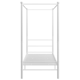 Hemelbedframe metaal wit 90x200 cm 3