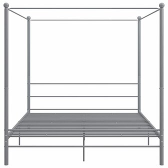 Hemelbedframe metaal grijs 200x200 cm  3