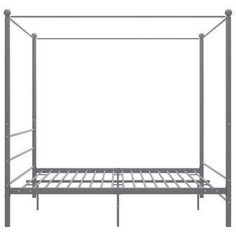 Hemelbedframe metaal grijs 200x200 cm  4