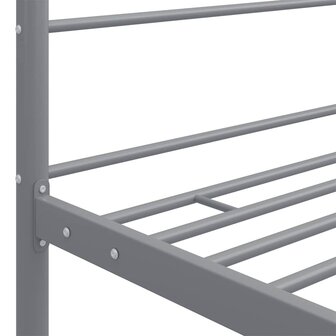 Hemelbedframe metaal grijs 200x200 cm  5