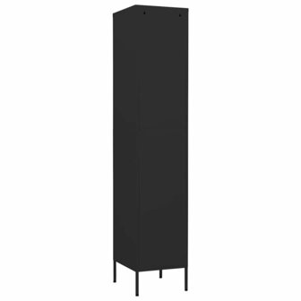 Lockerkast 35x46x180 cm staal zwart 5