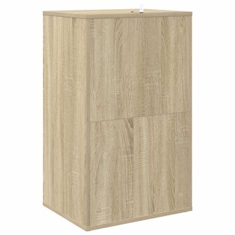 Platenkast Sonoma Eiken 44,5 x 36,5 x 74,5 cm Bewerkt hout 6