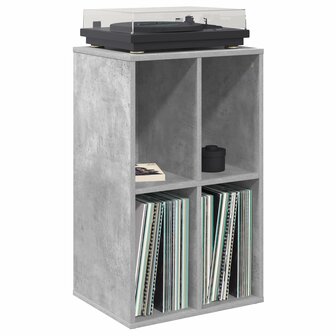 Platenkast Betongrijs 44,5 x 36,5 x 74,5 cm Bewerkt hout 3