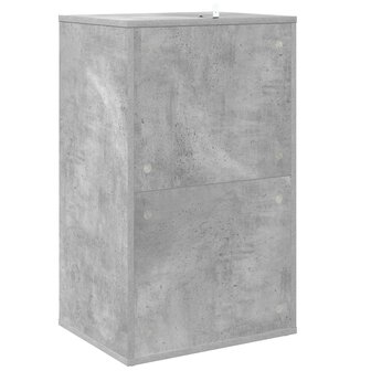 Platenkast Betongrijs 44,5 x 36,5 x 74,5 cm Bewerkt hout 6