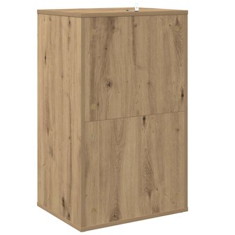 Platenkast Artisanaal eiken 44,5 x 36,5 x 74,5 cm Bewerkt hout 6