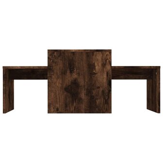 Salontafelset 100x48x40 cm bewerkt hout gerookt eikenkleurig 4