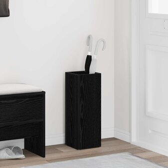 Paraplustandaard Zwart Eiken 20 x 20 x 55,5 cm Bewerkt hout 1