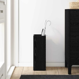 Paraplustandaard Zwart Eiken 20 x 20 x 55,5 cm Bewerkt hout 4