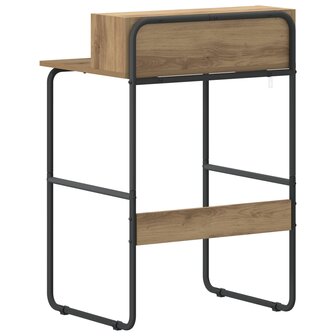 Bureau met opbergruimte Artisanaal eiken 60 x 50 x 91 cm 5