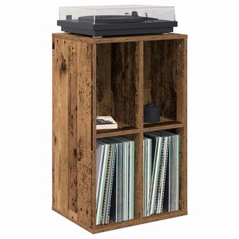 Platenkast Eikenhout 44,5 x 36,5 x 74,5 cm Bewerkt hout 3