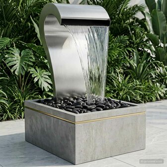 Tuinwaterval Roestvrij staal 304 54,5 x 34 x 83 cm zilver 1