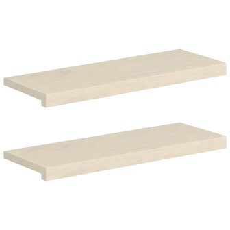 traptreden 2 st 70 x 25 x 2 cm Wit Massief Eikenhout 2