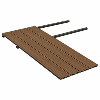 Terrasplanken met accessoires 10 m&sup2; 4 m HKC bruin en grijs 4