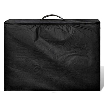 Inklapbare massagetafel 2 zones met houten frame (zwart) 2